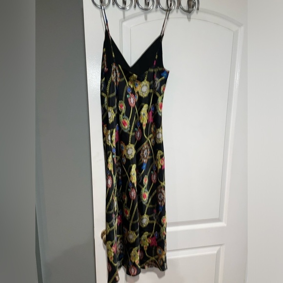 New! L’Agence Jodie Black 100% Silk Jewel Print Slip Dress 💎 size 2 - Picture 11 of 16